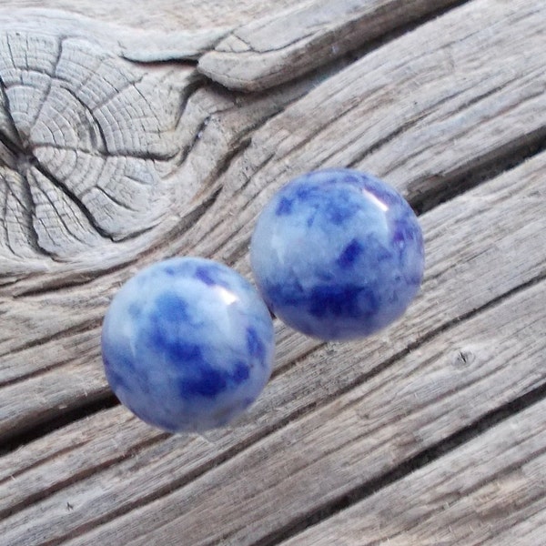 Sodalite earrings,plastic ear posts,hypoallergenic earrings,sensitive ears,boho earrings,fashion earrings,gift for mom,birthday present