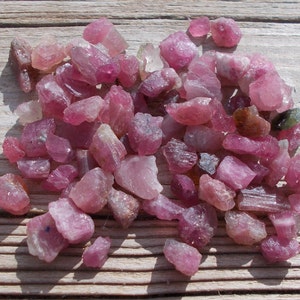Rough pink tourmaline, raw tourmaline, raw crystals, raw stones, rocks,minerals, crystal healing, wicca, pagan, healing crystals