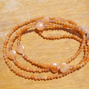 Glasses chain, glasses holder,red aventurine glasses cord,spectacle cord,healing crystals,rocks,stones,gems,minerals,pagan,wicca,wiccan