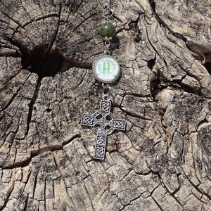 Celtic car mirror charm,bag tag charm,purse tag charm,rear view mirror charm,auto charm,travel protection,car travel charm,good luck charm