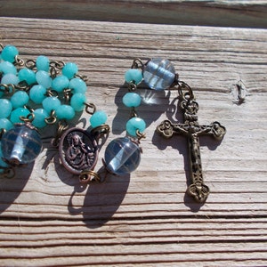 Rosary beads, catholic rosary, rosaries, first communion gift, five decade rosary, gemstone rosary, prayer beads, crystal rosary, crucifix