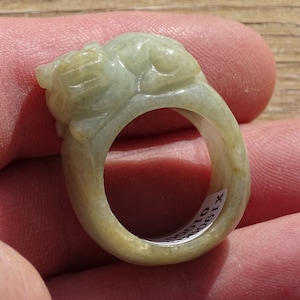 Certified jade ring,pixiu jadeite jade ring,solid jade ring,jade band,crystal ring,stone ring,green jade ring,stones,minerals,gemstone ring