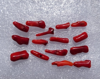 Pendientes de coral en bruto - Regalo bohemio - Coral sostenible - Acero quirúrgico hipoalergénico