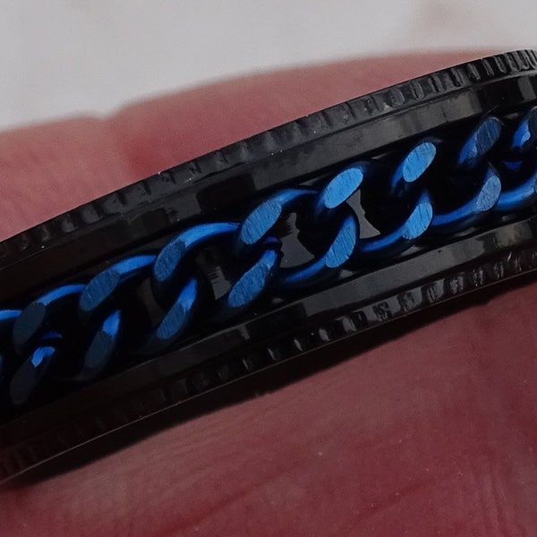Roestvrijstalen spinnerring, stalen kettingblad, roestvrijstalen band, blauw staal, zwart staal