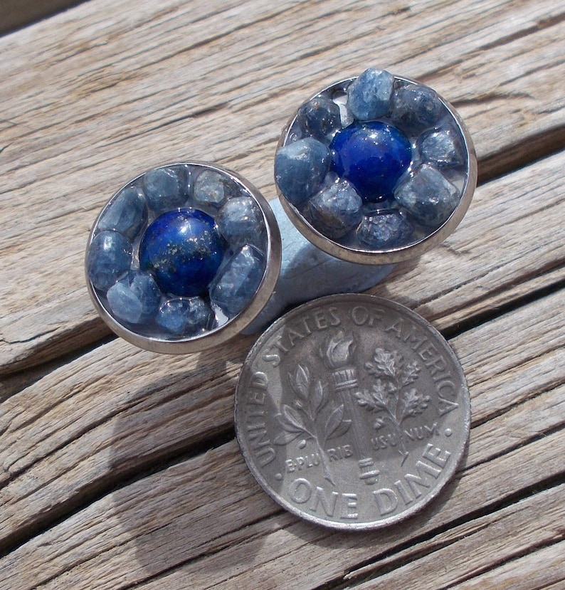 Raw sapphire earrings,lapis lazuli stud earrings,hypoallergenic earrings,crystal stud earrings,fashion earrings,untreated sapphire gemstones