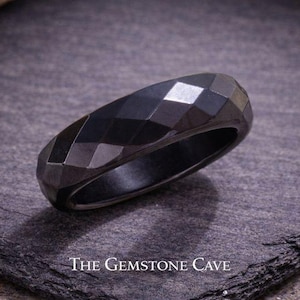 Anillo de hematita - Regalo bohemio - Protección contra la negatividad