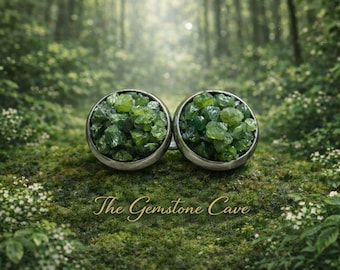 Pendientes de jade con piedras preciosas – Acero quirúrgico hipoalergénico, estilo bohemio