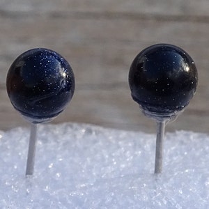 Blue goldstone earrings,blue gemstone stud earrings,hypoallergenic,crystal stud earrings,boho earrings,fashion stud,surgical steel