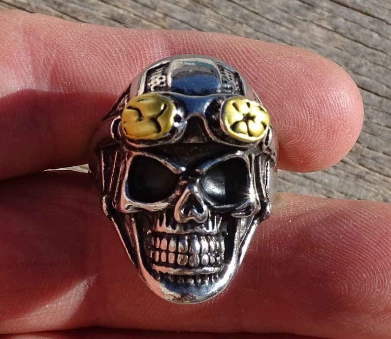 Biker ring,skull ring,stainless steel skull ring,pewter ring,alloy ring,turkish ring,ring for boyfriend,ring for husband