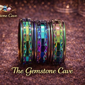Edelstahl Spinner Fingerring Band - LGBTQ+ Regenbogen Gay Pride Lesben - Boho Geschenk - Stressabbau