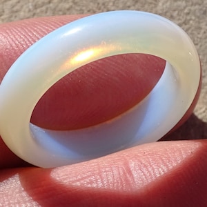 Opalite ring,opalite band ring,opalite ring band,crystal ring,gemstone ring,stone ring,solid opalite