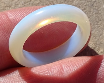 Opalite ring,opalite band ring,opalite ring band,crystal ring,gemstone ring,stone ring,solid opalite