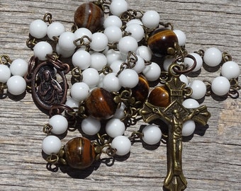 Rosary beads,catholic rosary,tiger eye rosary,alabaster rosary,crystal rosary, rosary,beaded rosary,gemstone rosary,prayer beads