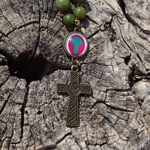 Celtic car mirror charm,bag tag charm,purse tag charm,rear view mirror charm,auto charm,travel protection,car travel charm,good luck charm