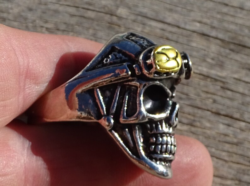 Biker ring,skull ring,stainless steel skull ring,pewter ring,alloy ring,turkish ring,ring for boyfriend,ring for husband