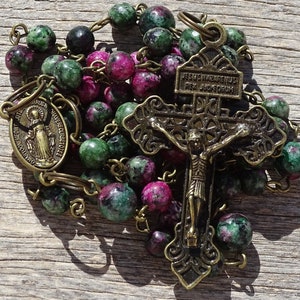 Ruby rosary beads,catholic rosary beads,crystal rosary,ave maria,first communion gift,gemstone rosary,prayer beads,confirmation rosary