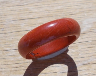 Red jasper ring, finger ring, stone band ring, crystal ring, gemstone ring, rocks, stones, gems, minerals