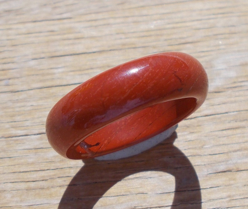 Red jasper ring,jasper band ring,red jasper band ring,crystal ring,stone ring,gemstone ring,rocks,stones,gems,minerals image 1