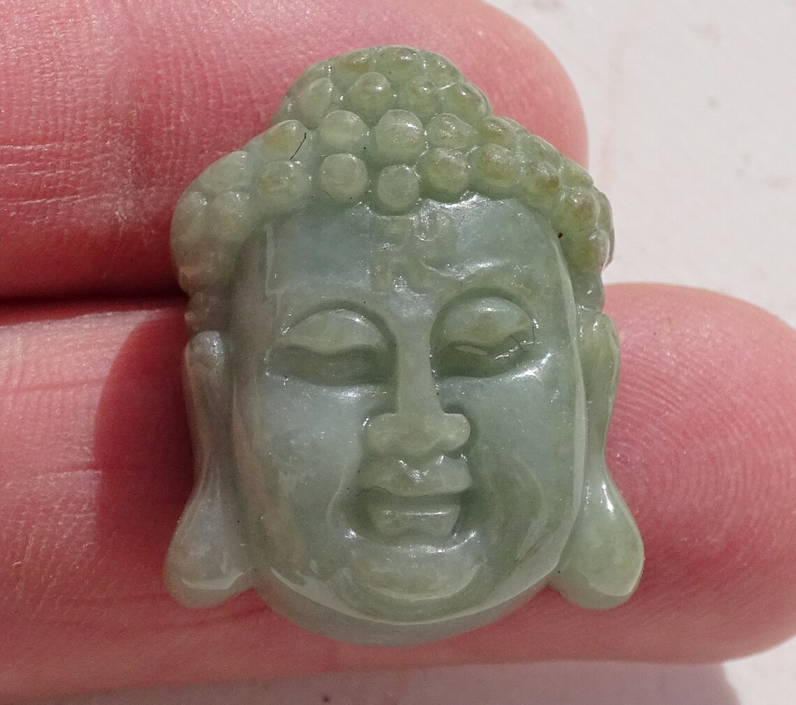 Certified Jade Buddha God Pendantjade Healingcarved Jade Etsy