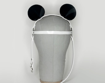 Copricapo con orecchie da panda: orso gotico in PVC per cosplay