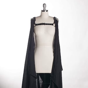 CAPE CHEST HARNESS - Post Apocalyptisches Top mit Kapuze - Cape - PVC oder Leder - Gaze - Gothic Wraith Fashion - Deathrock - Ödland