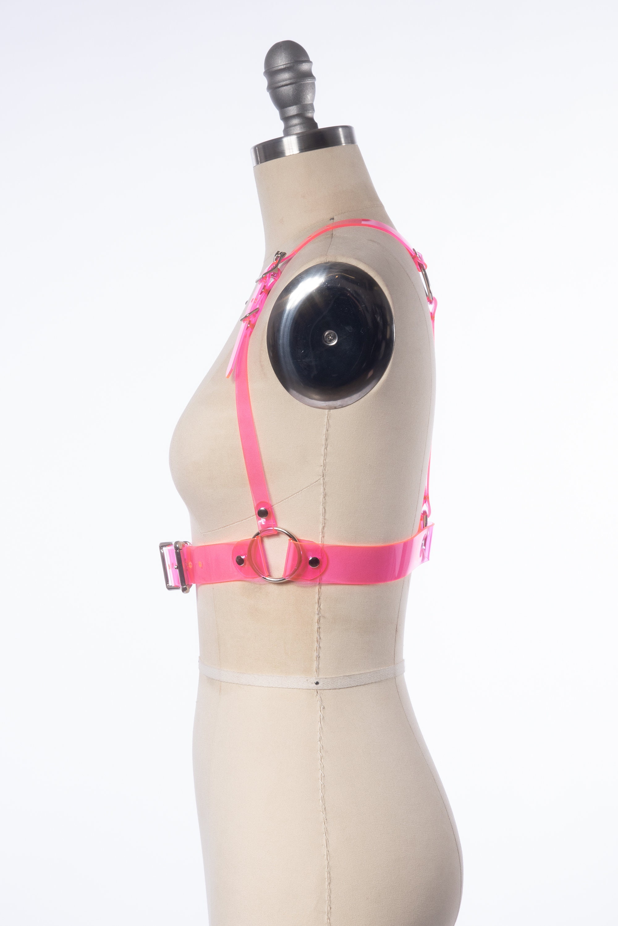 Apatico - Heart Shaped Bullet Bra Harness - Pvc - Leather