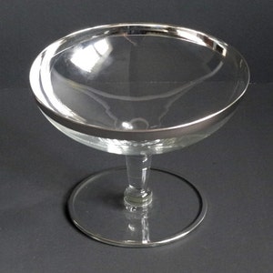 Silver Rimmed Footed Bowl