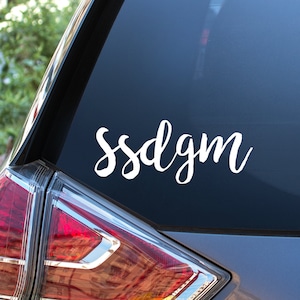 SSDGM car decal Large, MFM, My Favorite Murder, Laptop Decal, Laptop Sticker, Car Decal, Laptop Stickers, Car Decal, Vinyl, Murderino