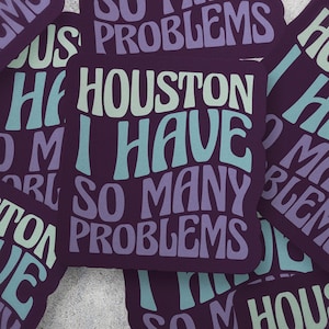 Autocollants pour ordinateur portable | Autocollant Houston NASA | Sticker amusant (ÉTANCHE)