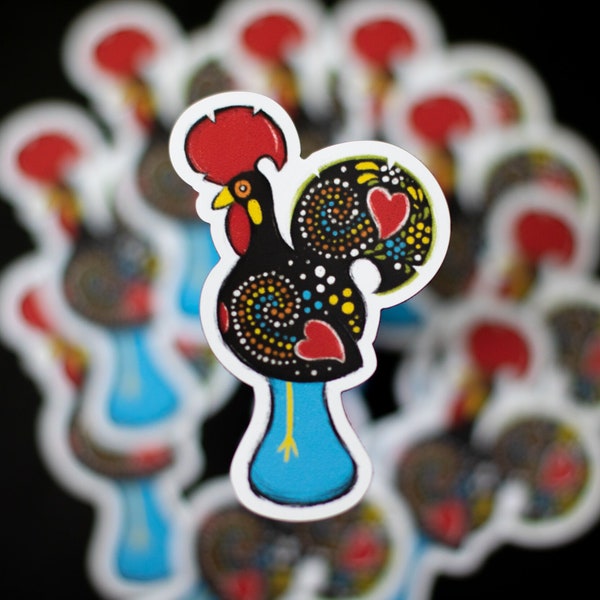 Vibrant Rooster of Barcelos Magnet: Portuguese Cultural Symbol and Positive Energy