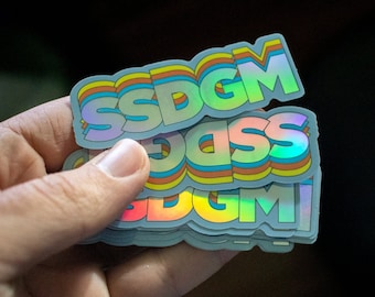 SSDGM holo sticker, My Favorite Murder Laptop Stickers, Stay Sexy Don't Get Murdered Holographic (WATERPROOF)