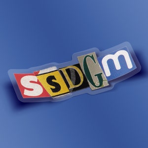 Adesivo de vinil SSDGM, Meus adesivos favoritos para laptop, Fique sexy, não seja assassinado (À prova d'água)