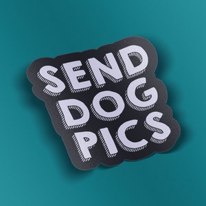 Stuur hondenfoto's vinylsticker - waterdicht en duurzaam, perfect voor hondenliefhebbers, laptop/autosticker
