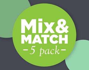 Mix & Match 5 Card Bundle - Choose Any 5 Greeting Cards, Discount Pack for All Occasions