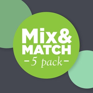 Mix & Match 5 Card Bundle - Choose Any 5 Greeting Cards, Discount Pack for All Occasions