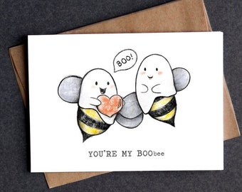 You're My Boo Greeting Card for Him Her I Love You Birthday Anniversary Boyfriend Girlfriend Husband Wife