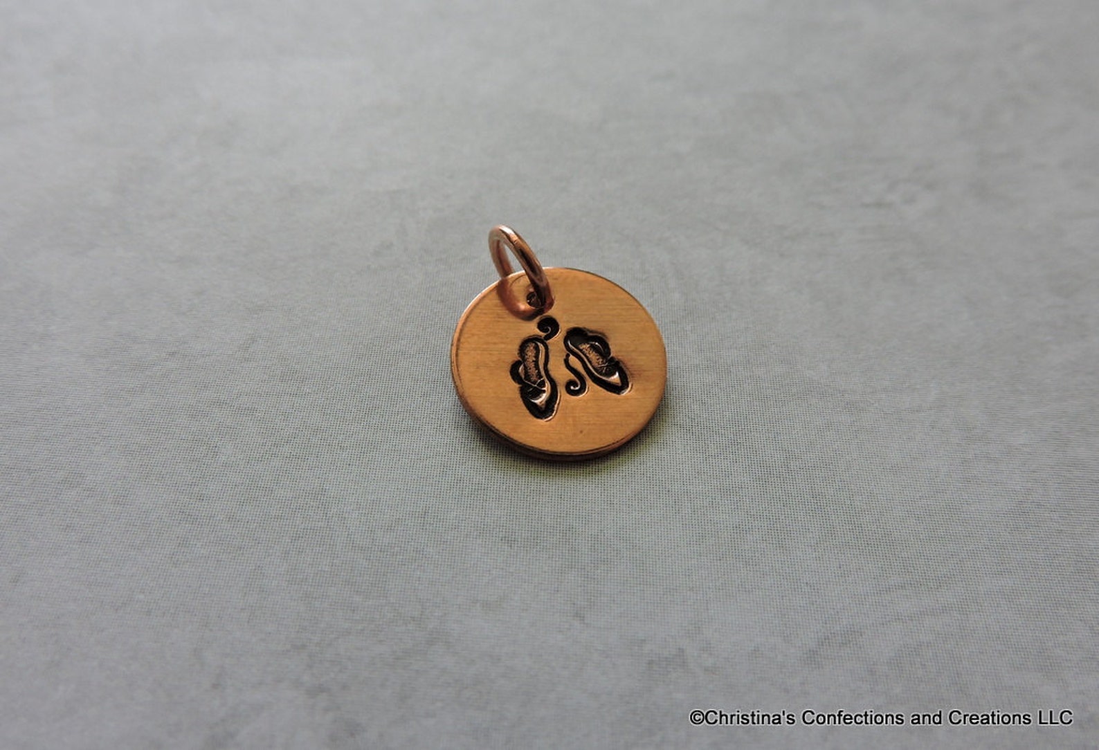 hand stamped ballet dance charm or build your own necklace (#1940)