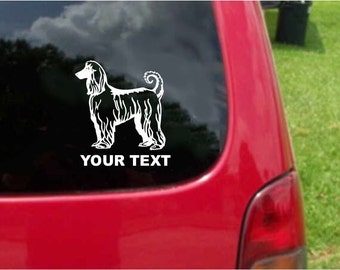 window With clear transfer film Choose colour Buy 3 Get 1 FREE Afghan Hound Vinyl Stickers Sheets Mobile laptop mug