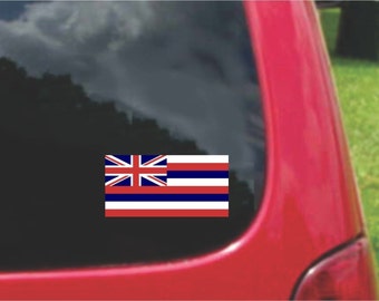Hawaii Hawaiian Flag Emblem Screw On Car License Plate Decal Badge