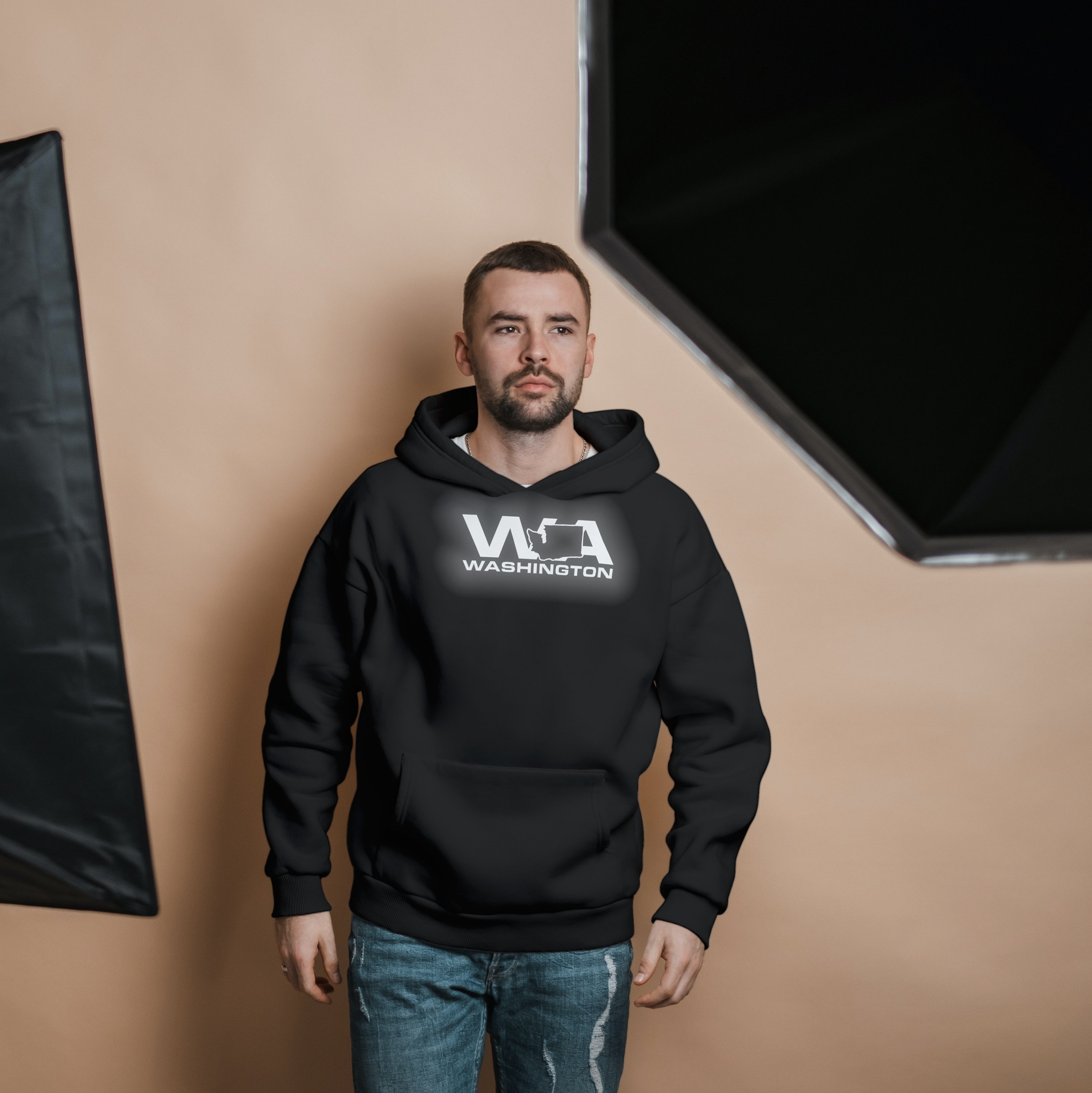 Hooded sweatshirt with logo and reflective detailing cheap