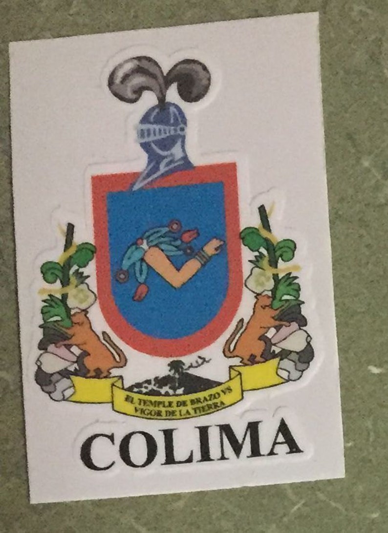Colima Sticker Colima Mexico Coat of Arms Vinyl Decals - Weatherproof Stickers (2 ...