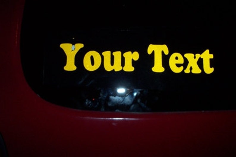 Custom REFLECTIVE Lettering Decal Sticker . Die Cut Any Font Etsy