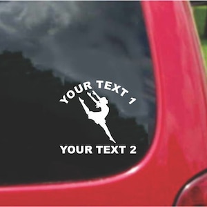 Stel Dancer Decals in met aangepaste tekst Fondsenwerving 20 kleuren om uit te kiezen.  U.S.A Gratis verzending