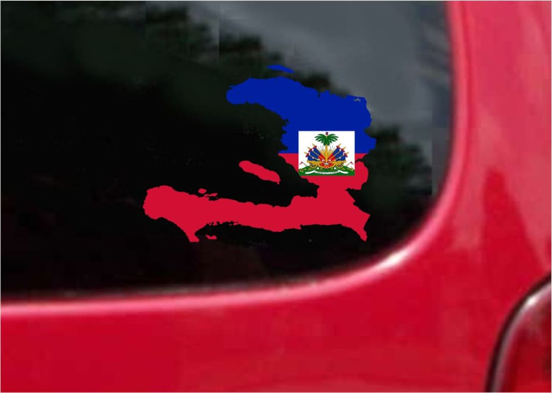 Haiti flag torn style Sticker by Idem97
