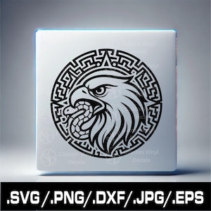 Calendario Azteca con Águila | Aztec Calendar with Eagle SVG | in svg, png, dxf, eps, jpg for Cricut and Silhouette | Instant Download