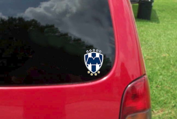 2 Pieces Monterrey Rayados 5 Estrellas Futbol Mexico Decals Stickers Full Color Weather Proof. U.S.A Free Shipping