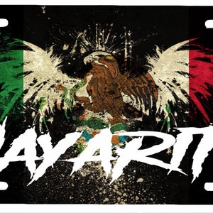 Nayarit Mexico Aluminum License Plate Placa  6&quot; x 12&quot;