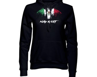 Nayarit Mexico Eagle Flag Black  Pullover  Hoodie Hoody Sudadera Sweatshirt