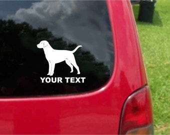 Juego de calcomanías de Labrador Retriever, texto personalizado, 20 colores