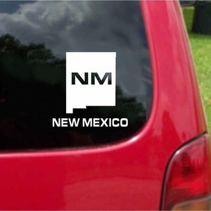 2 stuks New Mexico NM State USA Outline Map Stickers Stickers 20 kleuren om uit te kiezen.  U.S.A Gratis verzending